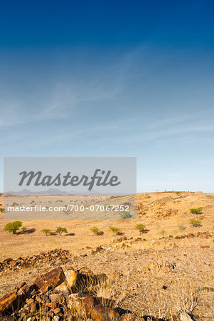 Scenic view of desert landscape, Damaraland, Kunene Region, Namibia, Africa