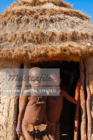 Portrait of Himba children, Kaokoveld, Namibia, Africa