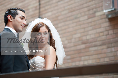 Portrait of Bride and Groom Outdoors