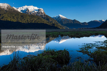 Scenic view of mountains and lake at Peulla, Parque Nacional Vicente Perez Rosales, Patagonia, Chile