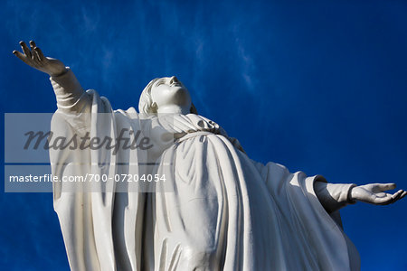 Statue of the Virgin Mary on top of Cerro San Cristobal, Bellavista District, Santiago, Chile