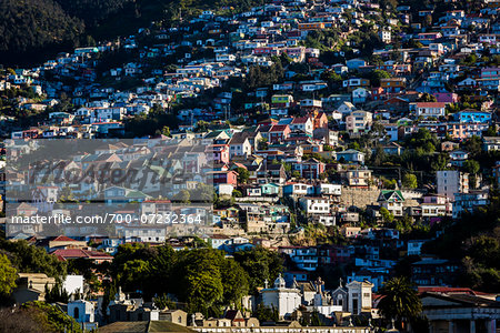 View of residences on hill, Valparaiso, Chile