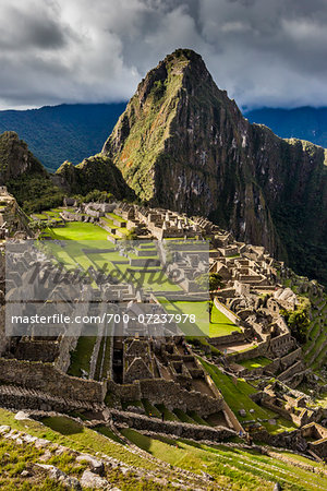 Scenic overview of Machu Picchu, Peru