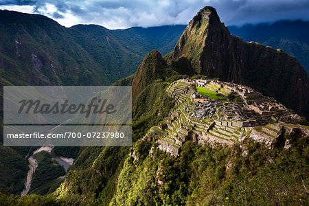 Scenic overview of Machu Picchu, Peru