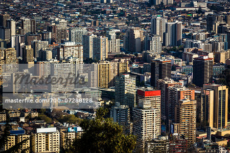 View of Santiago city from Cerro San Cristóbal (San Cristobal Hill), Bellavista District, Santiago, Chile View of Santiago city from Cerro San Cristóbal (San Cristobal Hill), Bellavista District, Santiago, Chile