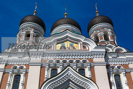 Close-up of the Russian Orthodox, Alexander Nevsky Cathedral, Tallinn, Estonia