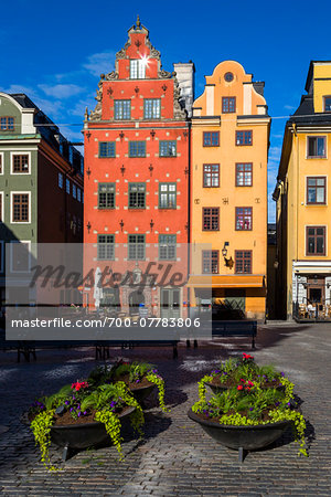 Colorful buildings at Stortorget, Gamla Stan (Old Town), Stockholm, Sweden Colorful buildings at Stortorget, Gamla Stan (Old Town), Stockholm, Sweden