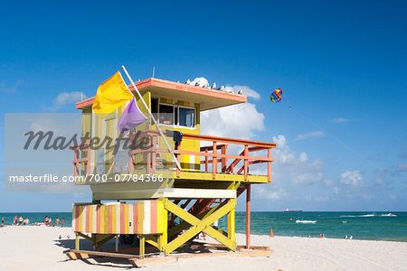 Lifeguard Station, South Beach, Miami Beach, Florida, USA