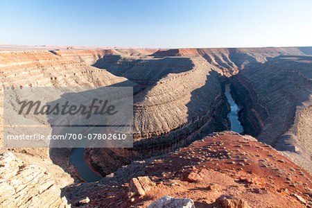 Overview of canyon, Goosenecks State Park, San Juan County, Utah, USA