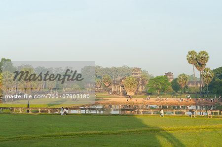 Overview of Angkor Wat Temple complex, UNESCO World Heritage Site, Angkor, Siem Reap, Cambodia, Indochina, Southeast Asia, Asia