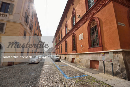 Old buildings and street in autumn, Cremona, Lombardy, Italy Old buildings and street in autumn, Cremona, Lombardy, Italy
