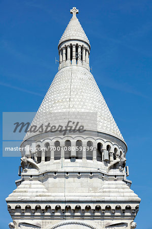 Architectural Detail of Basilique du Sacre Coeur, Montmartre, Paris, France
