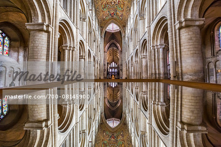 Mirrored image of Ely Cathedral, Ely, Cambridgeshire, England, United Kingdom