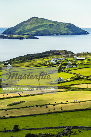 Scenic, coastal view of Caherdaniel, along the Ring of Kerry, County Kerry, Ireland