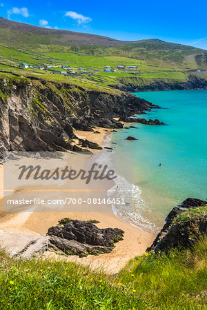 Scenic, coastal overview, Slea Head, Slea Head Drive, Dingle Peninsula, County Kerry, Ireland