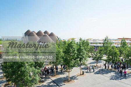 Zero Pavilion and main entrance at Milan Expo 2015, Italy