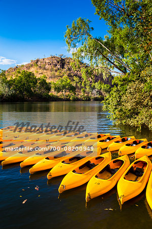 Canoes for Hire at Katherine Gorge, Nitmiluk National Park, Northern Territory, Australia Canoes for Hire at Katherine Gorge, Nitmiluk National Park, Northern Territory, Australia