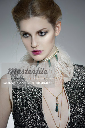Portrait of Woman with Jewelery Portrait of Woman with Jewelery