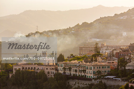 Hazy View of Taormina, Sicily, Italy