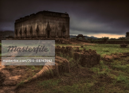 The ruins of the old Wat Wangwiwekaram (also called the Sunken Temple) at Sangkhlaburi in Kanchanaburi, Thailand. (The temple was submerged in the water due to the construction of a dam in 1984 but is visible when the water is low.) The ruins of the old Wat Wangwiwekaram (also called the Sunken Temple) at Sangkhlaburi in Kanchanaburi, Thailand. (The temple was submerged in the water due to the construction of a dam in 1984 but is visible when the water is low.)