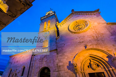 Cathedral of St Mark's at Dusk, Korcula, Dalmatia, Croatia