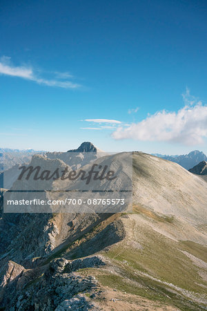 Overview of the Italian Alps Mountains in summer, Italy