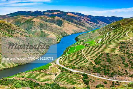 View of the Douro River Valley from the Museu do Coa, Vila Nova de Foz Coa, Norte, Portugal View of the Douro River Valley from the Museu do Coa, Vila Nova de Foz Coa, Norte, Portugal