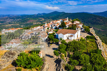 Scenic overview of the municipality of Marvao in the Portalegre District in Portugal