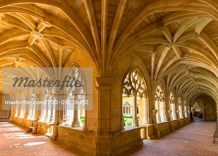 The Cloisters of Cadoin Abbey, Cadouin, Dordogne, Nouvelle-Aquitaine, France.