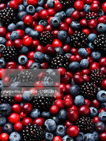 Cranberries blackberries and blueberries entire frame Cranberries blackberries and blueberries entire frame