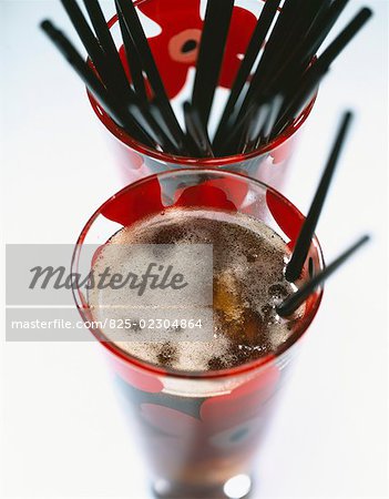 Cola and straws