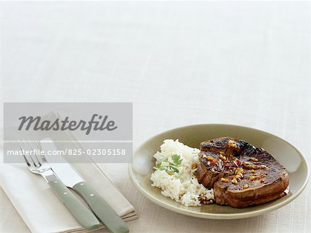 Thai-style marinated beef with rice