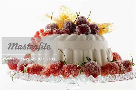 Summer fruit blancmange