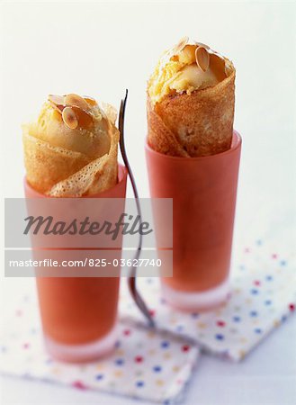 Ice cream cones made with pancakes