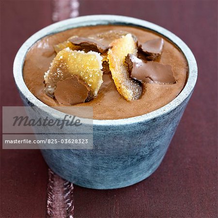 Chocolate mousse with confit ginger