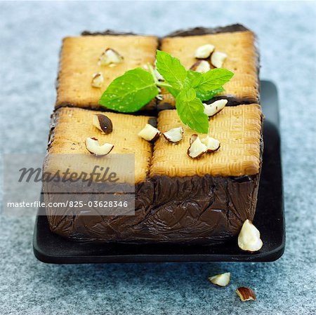 Chocolate and biscuit terrine