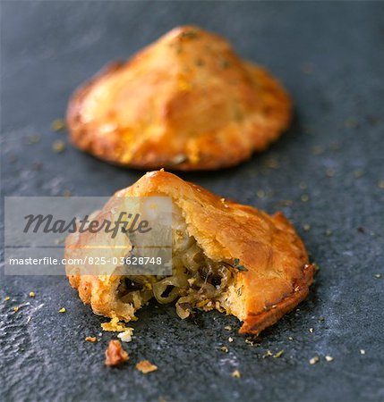Egg and onion flaky pastry pie