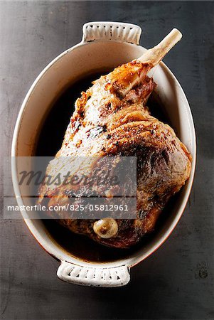 Leg of lamb cooked seven hours in the oven,served with a spoon