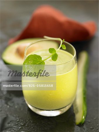 Watercress,cucumber and avocado smoothie