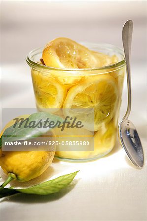Jar of confit lemons