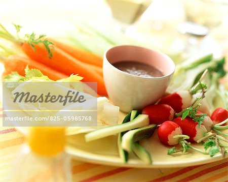 vegetables with anchoyade sauce