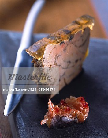 Foie gras and fig jam terrine
