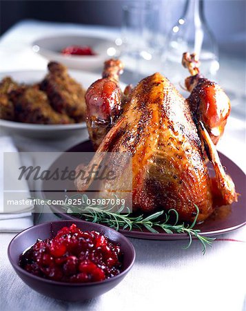 Roast turkey with cranberry sauce Roast turkey with cranberry sauce