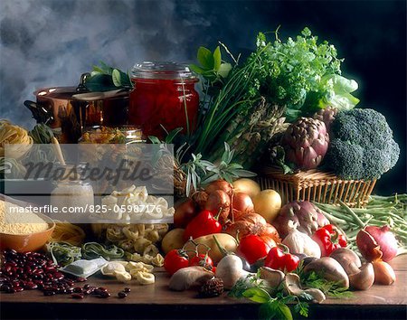 composition of vegetables and starchy foods