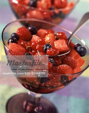 Watermelon and summer fruit salad