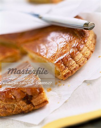 Galette des Rois almond flaky pastry cake