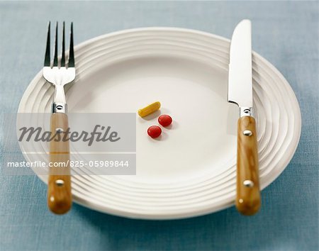 Pills on plate