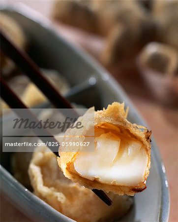 scallop tempura with ginger