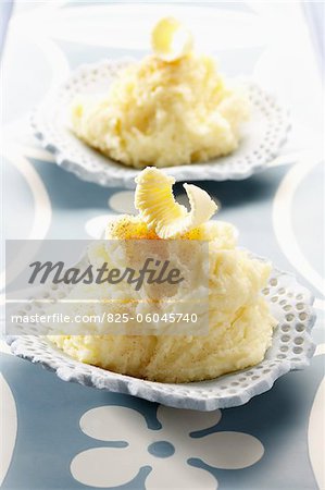 Homemade mashed potatoes with nutmeg