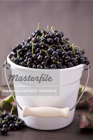 Bucket of blackcurrants